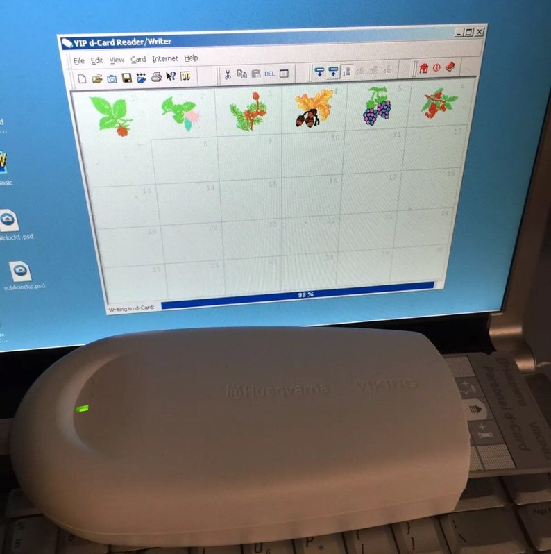 Husqvarna Viking USB Embroidery Designs DCard Reader/Writer Etsy