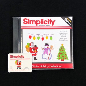 Winter Urlaub Stickerei Designs Karte für Brother Bernina Deco Weiß Baby Lock und Einfachheit Stickmaschinen
