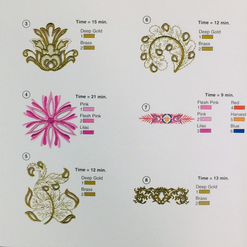E-line Cutwork Embroidery Designs Card for Brother Bernina Deco White ...