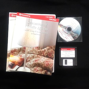 Sensational Needle Effects Embroidery Designs Disk # 156 for Husqvarna Viking Designer 1 Embroidery Machine- plus Multiformat CD
