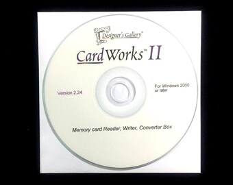 Installations-CD för Designer Gallery CardWorks II Embroidery Converter-programvara