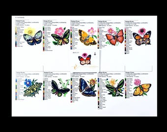 E-Line Butterfly Embroidery Card for Brother, Bernina, Baby Lock (PES Format)