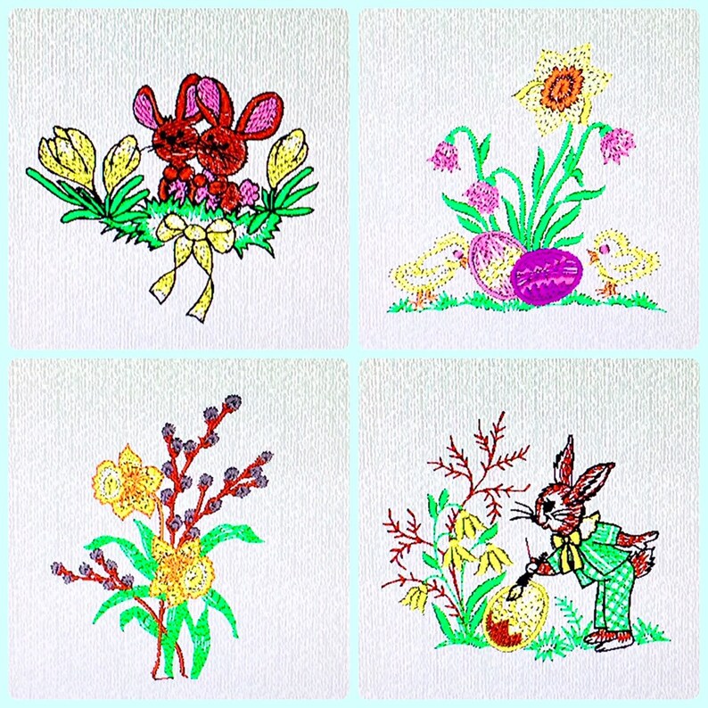 Easter holiday embroidery designs floppy disk for husqvarna  etsy Easter holiday embroidery designs floppy disk for husqvarna  etsy