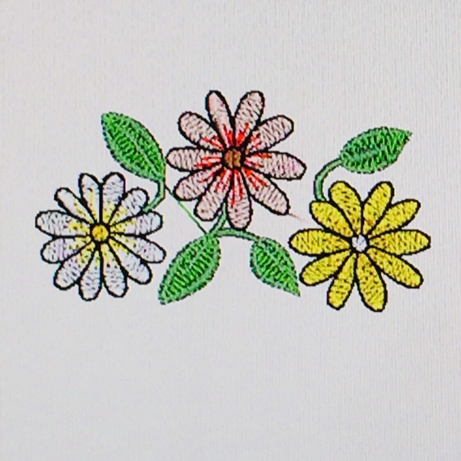 Daisy Flowers Embroidery Designs Disk for Husqvarna Viking Etsy