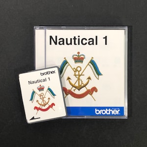 Tarjeta de diseños de bordado Nautical #1 para Brother Bernina Deco White Baby Lock y máquinas de bordar simplicity