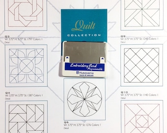 Quilt, Quilten, Stickdatei für Husqvarna Viking Rose, #1+, 1250, Scandinavia Iris, Orchedia Stickmaschine