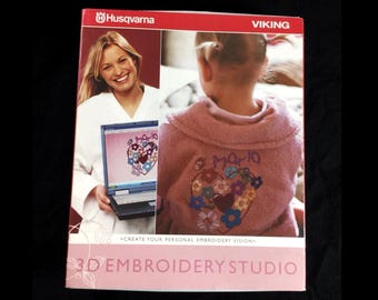 Husqvarna Viking 3D Embroidery Studio Software W/Dongle For Windows XP & Vista
