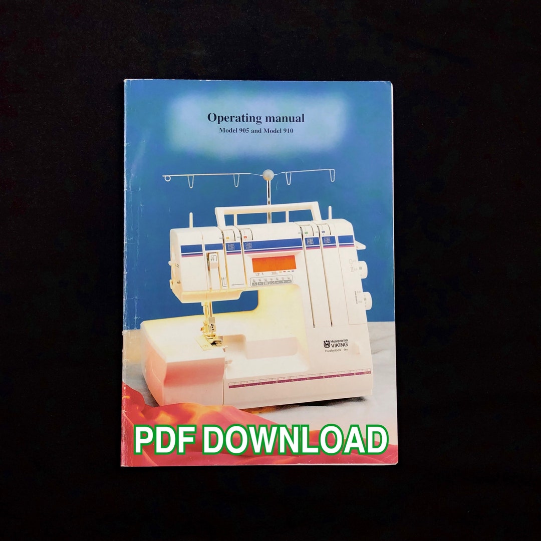 Operating Manual for Husqvarna Viking Huskylock 905 910 Serger Overlock