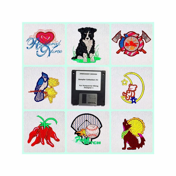 Designer 1 Floppy Disk Embroidery Designs Etsy