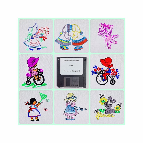 Designer 1 Floppy Disk Embroidery Designs Etsy