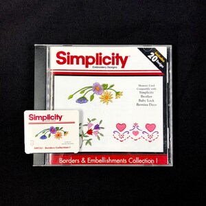 Bordüren und Verzierungen Stickdatei für die Brother Bernina Deco White Baby Lock und SIMPLECITY Stickmaschine