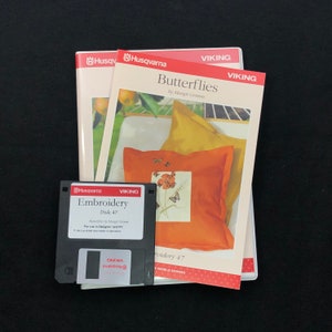 Butterflies Embroidery Designs Disk #47 for Husqvarna Viking Designer 1 Embroidery Machine