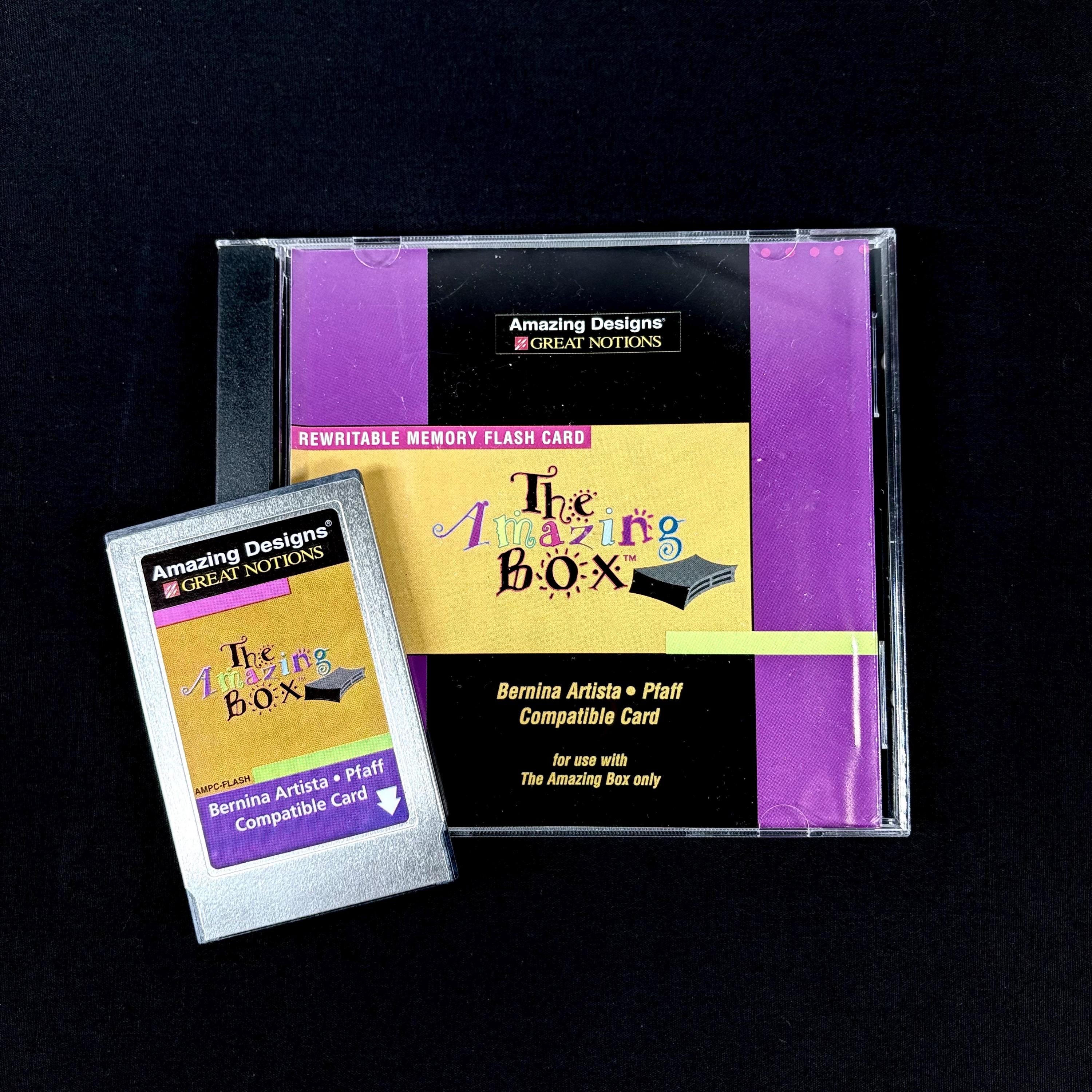 Re-writable Embroidery Designs Card for Amazing Box Fits Bernina