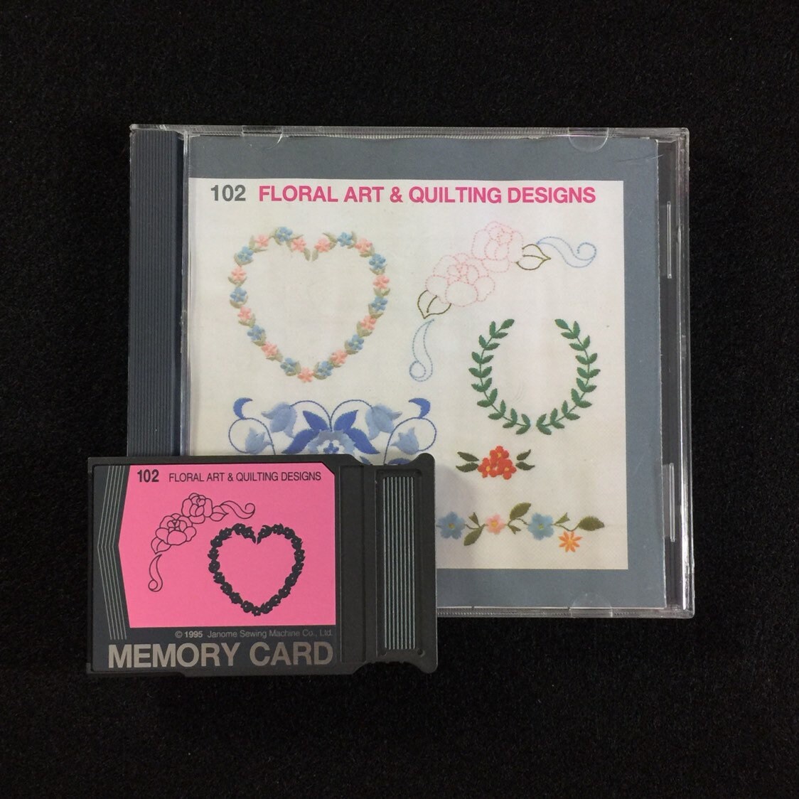 Floral Art and Quilting Embroidery Designs Card #102 for Janome