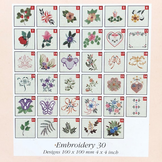 Fantasy Flowers Embroidery Card #30 for Husqvarna Viking