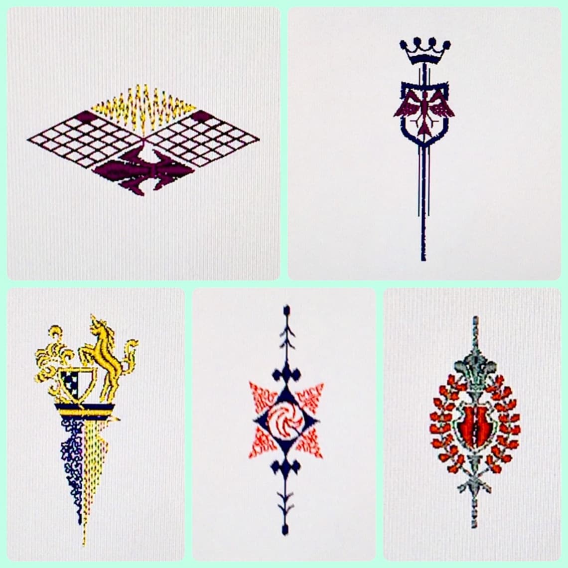 Royal Motifs Embroidery Designs Floppy Disk for Husqvarna Etsy