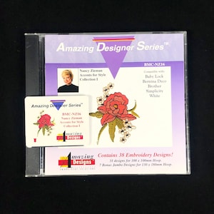 Akzente für Stil Stickerei Designs Karte für Brother Bernina Deco Weiß Baby Lock und Einfachheit Stickmaschinen - Erstaunliche Designs