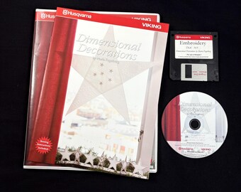 Dimensional Decorations Embroidery Designs Disk # 163 for Husqvarna Viking Designer 1 plus Multi-format CD