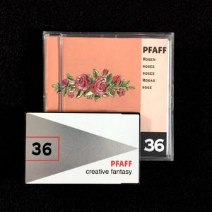 Pfaff Creative 7570 7560 刺繍機用バラの花の刺繍デザイン カード #36