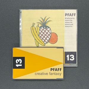 Scheda di disegni da ricamo di frutta n. 13 per macchine da cucire e ricamo Pfaff Creative 7570 7560 2140 2160 2170