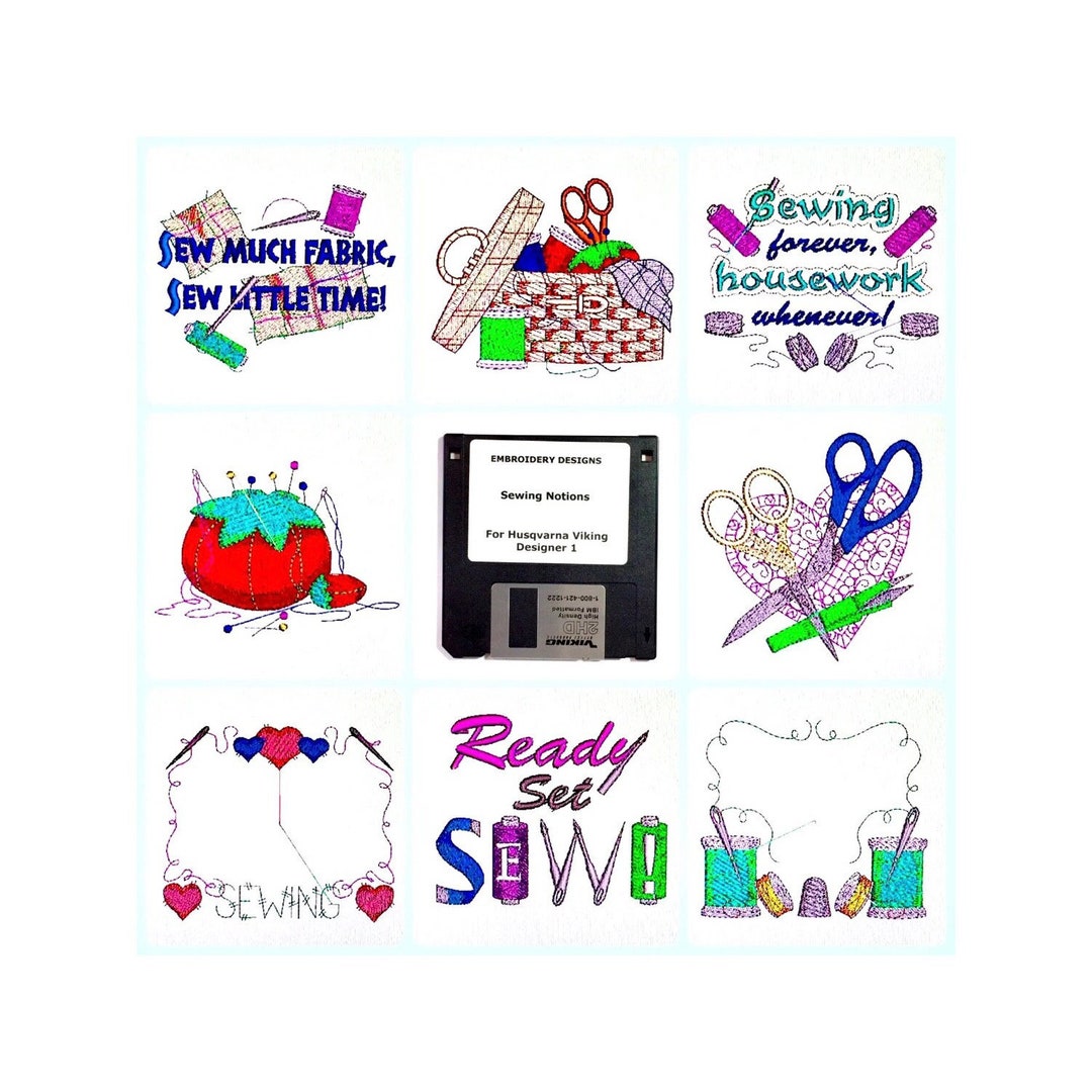 Sewing Notions Embroidery Designs Disk for Husqvarna Viking Designer 1