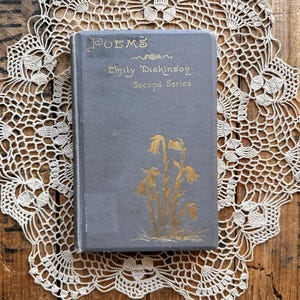 Antique 1901 Poems by Emily Dickinson, Second Series, life, love, nature, time, eternity poems, rare collectible, anniversary birthday gift