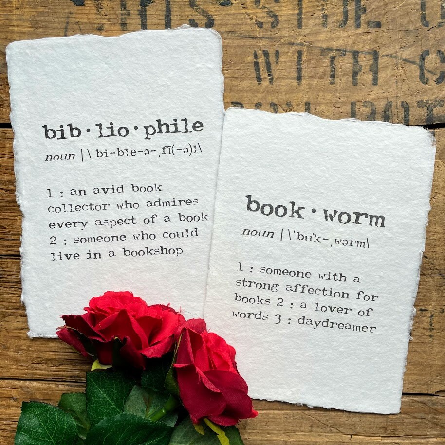 Bookworm Definition Print in Typewriter Font on 5x7, 8x10, 11x14 ...