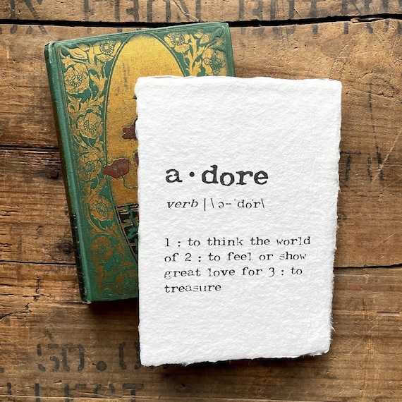 Adore Definition Print in Typewriter Font on 5x7 or 8x10 Etsy Finland