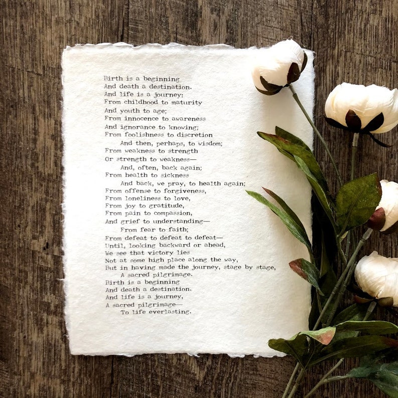 Custom Love Letter Last Words Grief Or Love Poem Print On Etsy