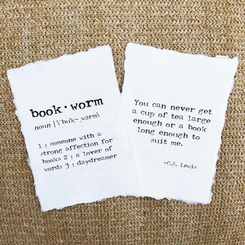 Bookworm Definition Print In Typewriter Font On 5x7 8x10 Etsy