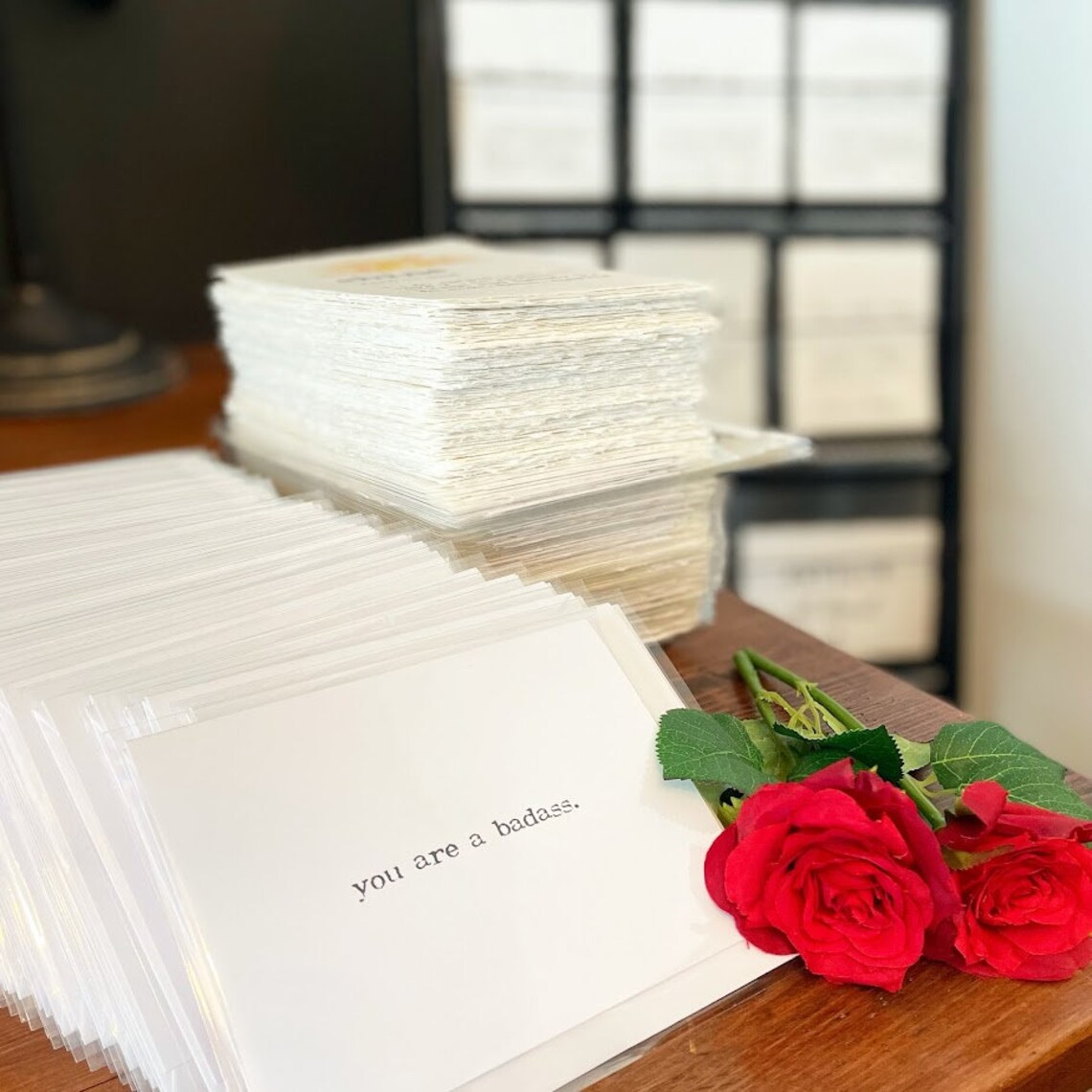 You Are a Badass Compliment Greeting Card in Typewriter Font With ...