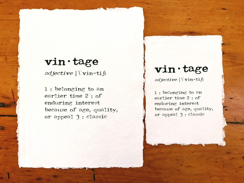 Vintage definition print in typewriter font on 5x7 or 8x10 Etsy