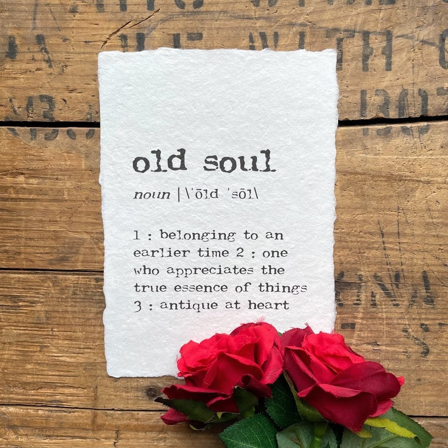 Old Soul Definition Print in Typewriter Font on 5x7 8x10 Etsy