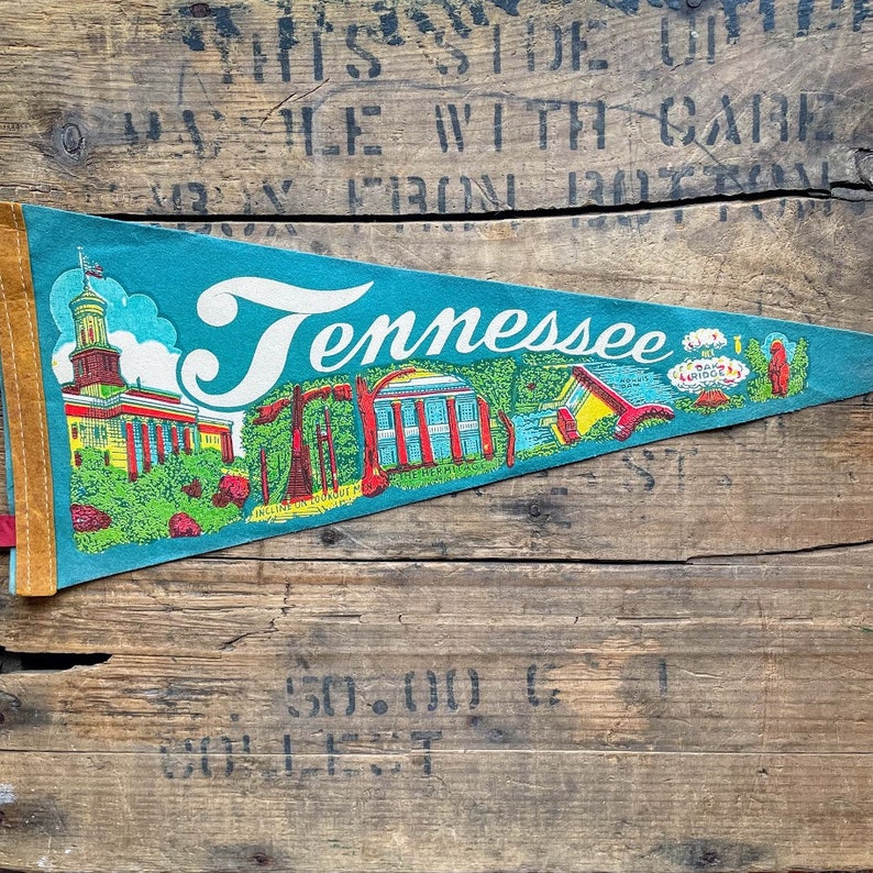 Tennessee Volunteers Baseball Felt Pennant - 12x30 Full Size College Team Banner