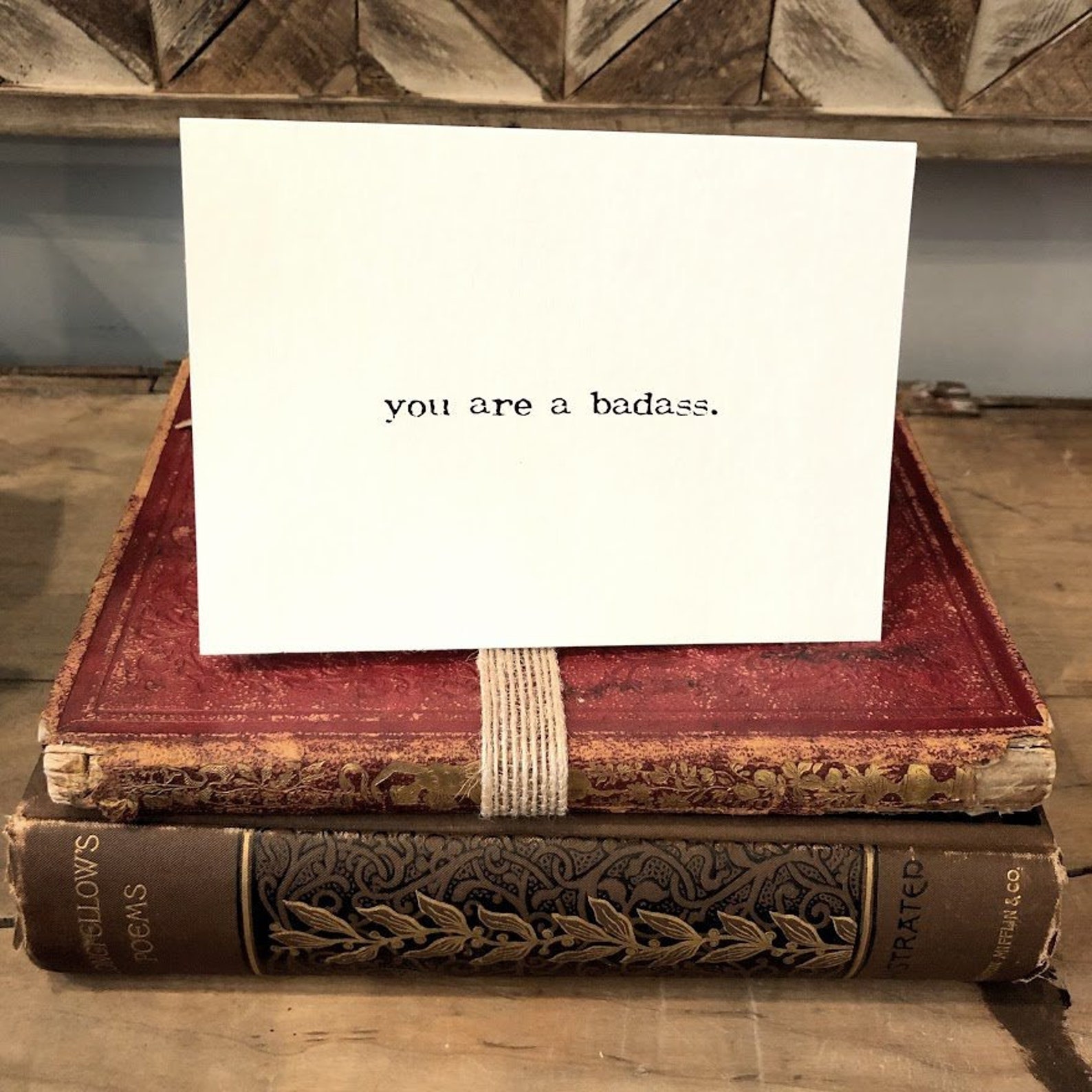 You Are a Badass Compliment Greeting Card in Typewriter Font With ...