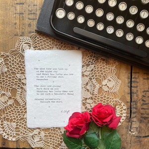 You Shine Like the Stars Poem by R. Clift in Typewriter Font - Etsy