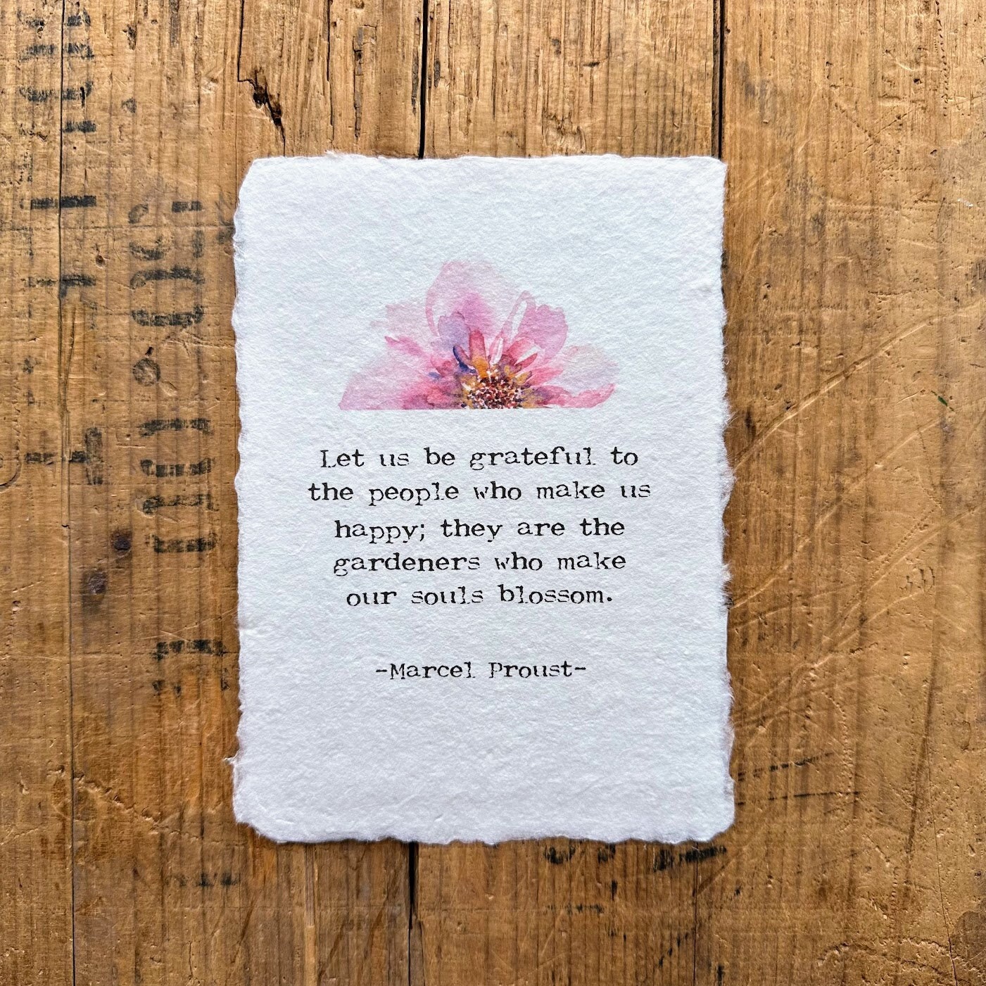 Let Us Be Grateful to People Who Make Us Happy Quote on 5x7, 8x10