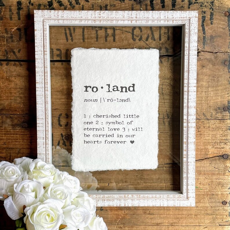 roland custom name definition on handmade paper