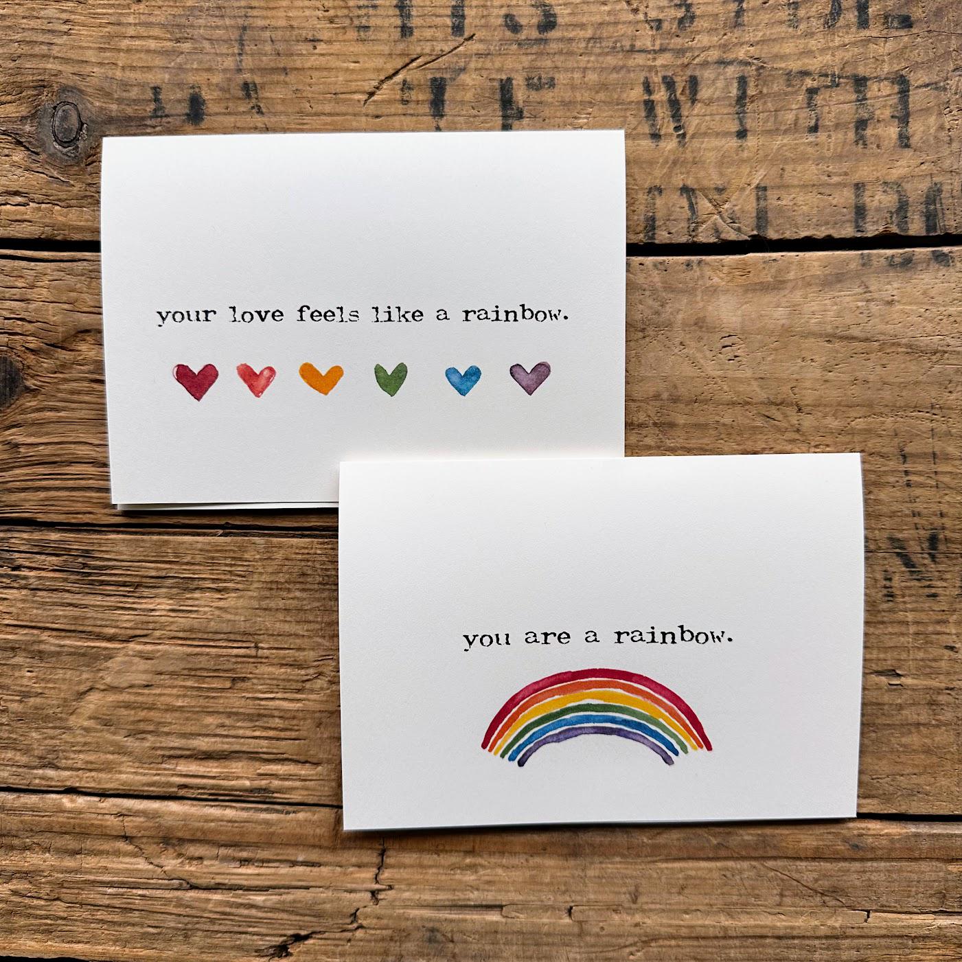 You Are a Rainbow Compliment Greeting Card in Typewriter Font With ...