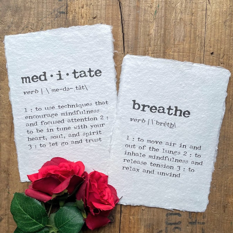 Breathe Definition Print in Typewriter Font on 5x7 8x10 Etsy