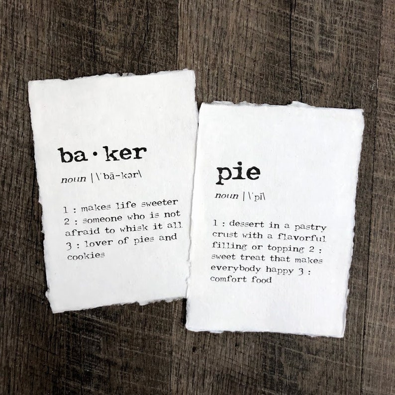 Pie Definition Print in Typewriter Font on 5x7 or 8x10 Etsy