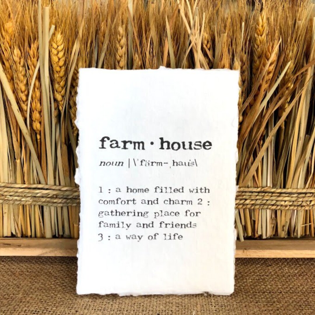 Farmhouse Definition Print in Typewriter Font on 5x7, 8x10, 11x14