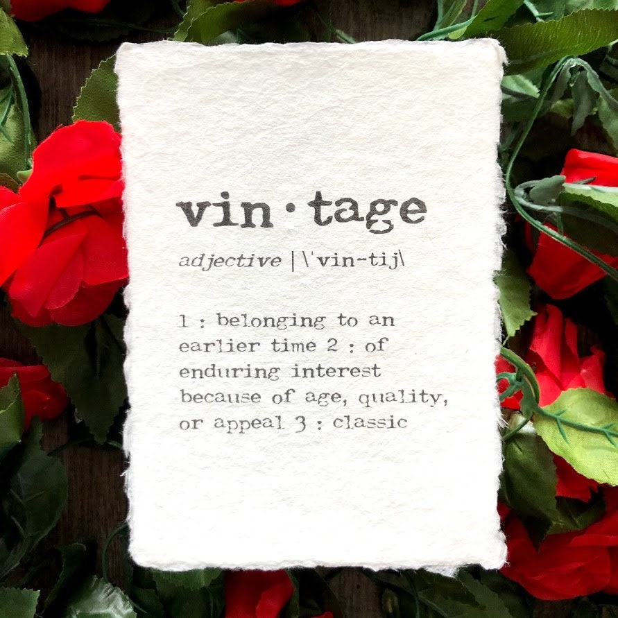 Vintage definition print in typewriter font on 5x7 or 8x10 Etsy