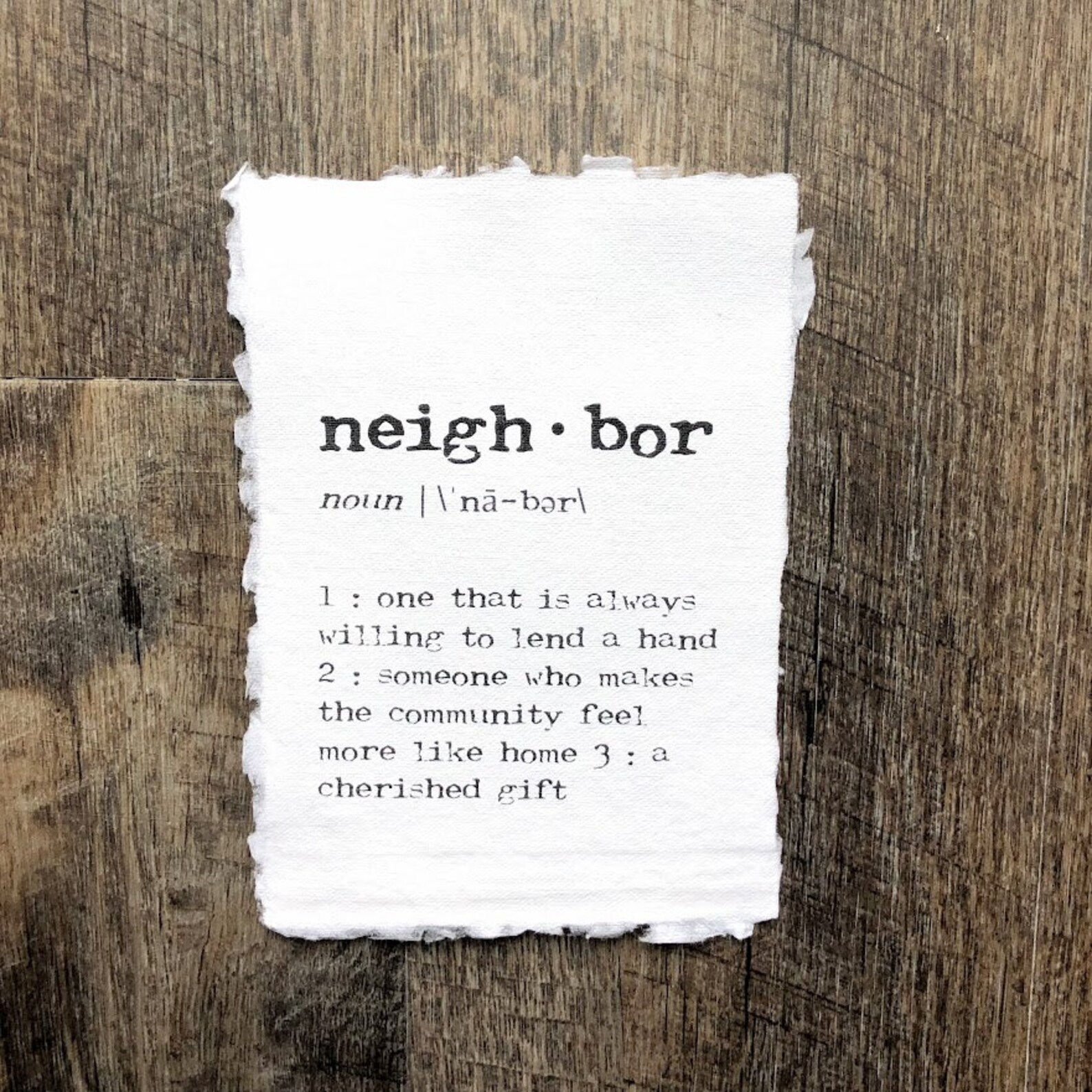Neighbor Definition Print in Typewriter Font on 5x7 or 8x10 - Etsy