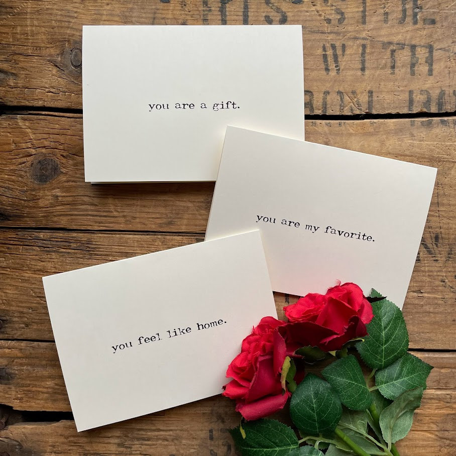 You Are a Gift Compliment Greeting Card in Typewriter Font With ...