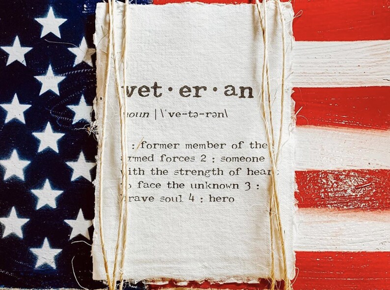 veteran definition print in typewriter font on 5x7 or 8x10 image 1