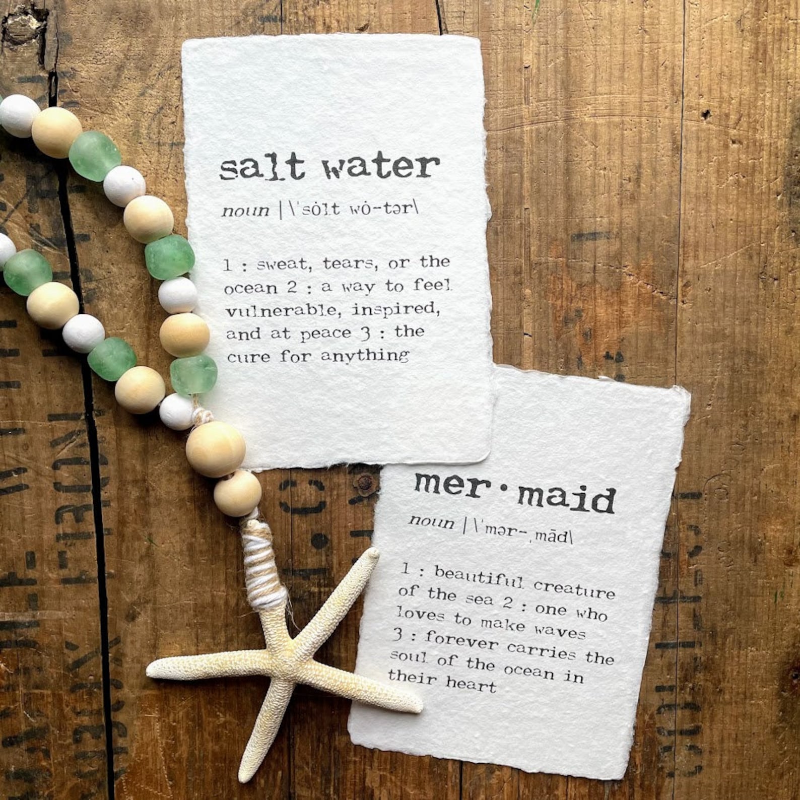 Salt Water Definition Print in Typewriter Font on 5x7 8x10 Etsy