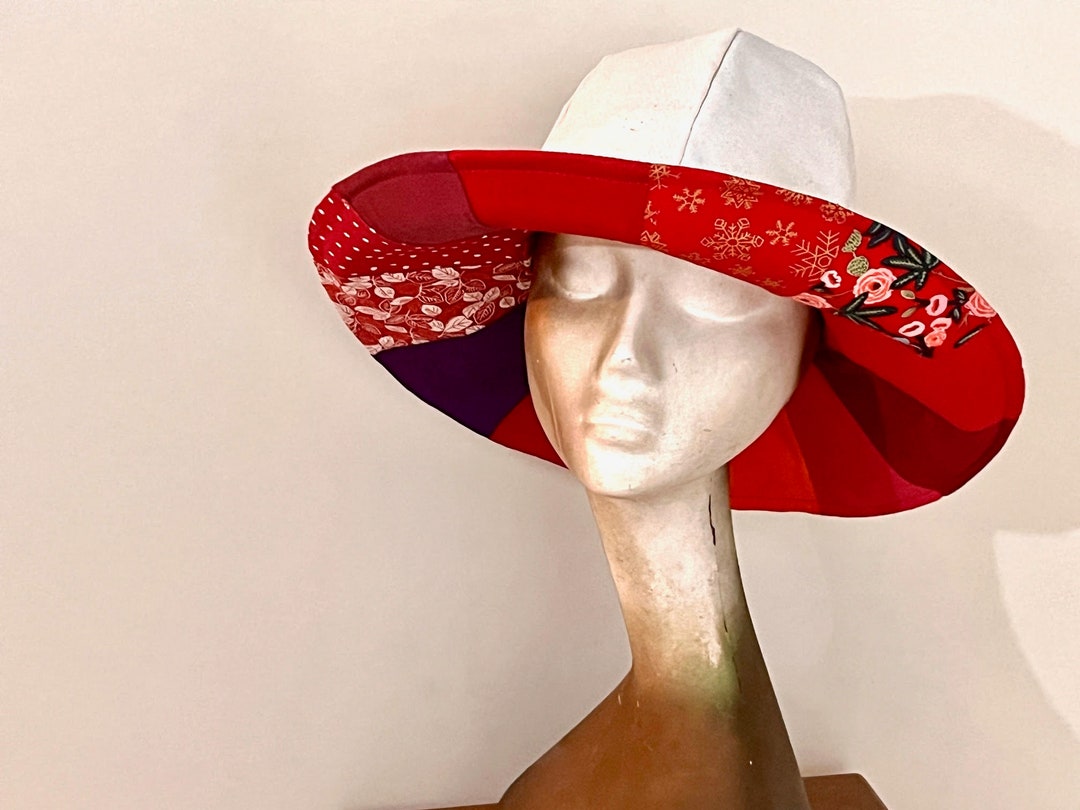 Digital Sewing Pattern Quilted Hat Pattern Wide Brim Reversible Sun Hat