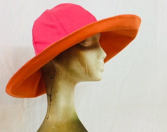 Sun Hat Sewing Pattern - Summer Wide Brim Hat- Reversible Floppy Sun Hat - Beach Hat - Outdoor Fabric DIY - Digital Instant Download PDF -
