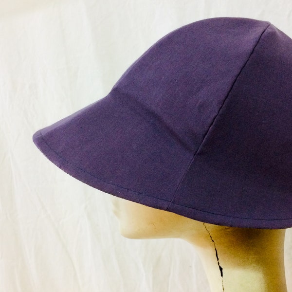 Tulip Hat Pattern - Designer Vintage Hat Sewing Pattern - Easy Sew - Reversible Wide Brim Cap - 6 Panels Hat - Digital instant download PDF